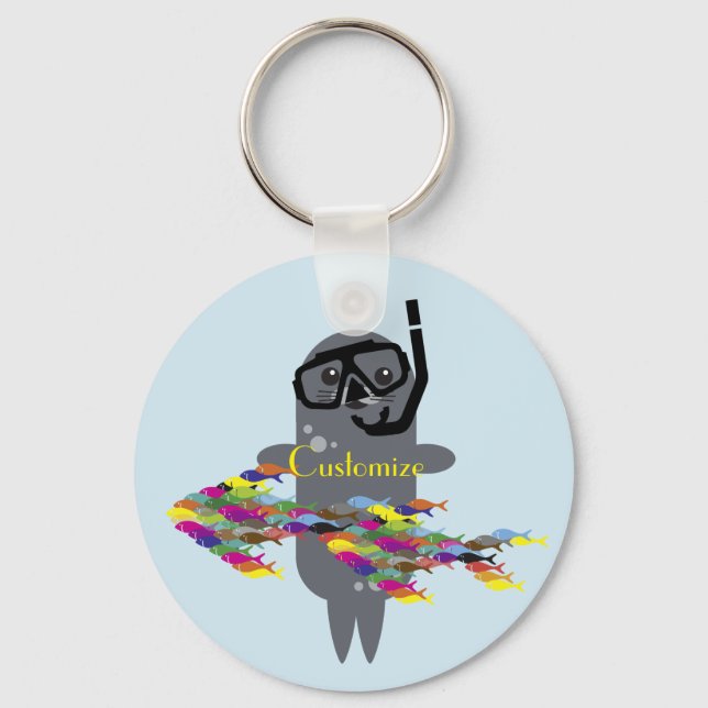 Chaveiro Cinza Seal Thunder_Cove (Frente)