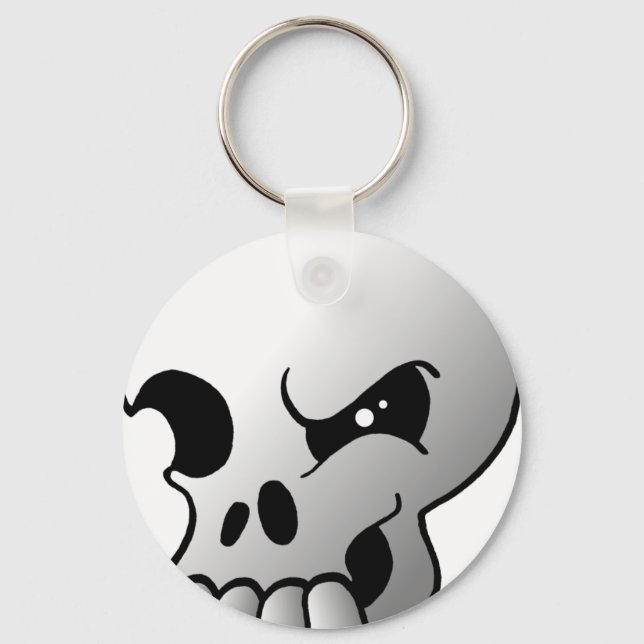 Chaveiro Cinza Skull (Frente)