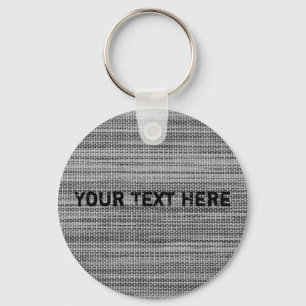 Chaveiro Cinza Tecido - Adicionar Texto - Personalizável