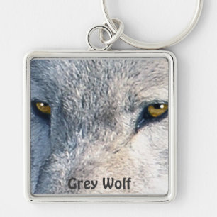 Chaveiro CINZA WOLF EYES Wildlife Art Key-chain