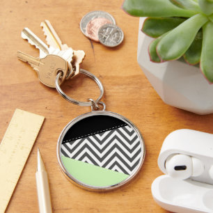 Chaveiro Cinza Zigzag, Cinza Chevron, Zigzag Patterno, Casa