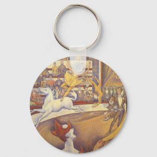 Chaveiro Circo por Georges Seurat, Arte Pontilhista Vintage