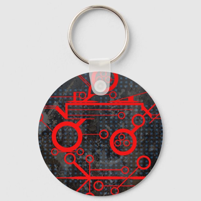Chaveiro Circuito Vermelho (Frente)