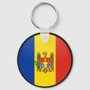 Chaveiro Círculo da bandeira da qualidade de Moldova