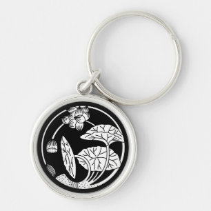 Chaveiro círculo de flor de lótus