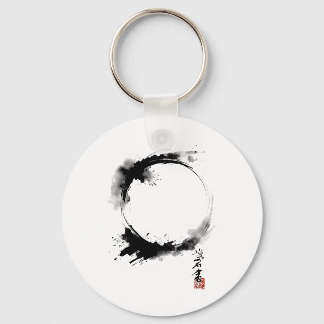 Chaveiro Círculo de Meditação Yoga do Budismo Zen Enso (Frente)