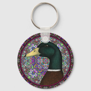 Chaveiro Círculo do mosaico de Drake do pato selvagem