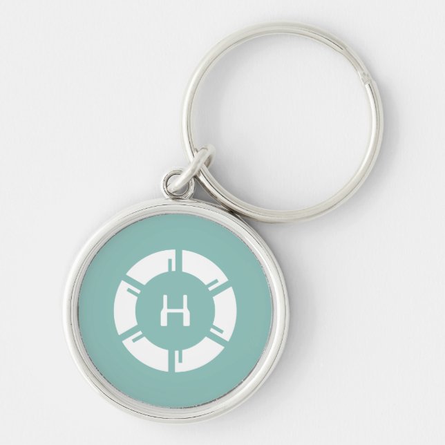 Chaveiro Círculo Físico-Físico Com Mint Monograma Personali (Frente)