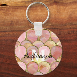 Chaveiro Círculos Dourados de Glama Rosa-Chic