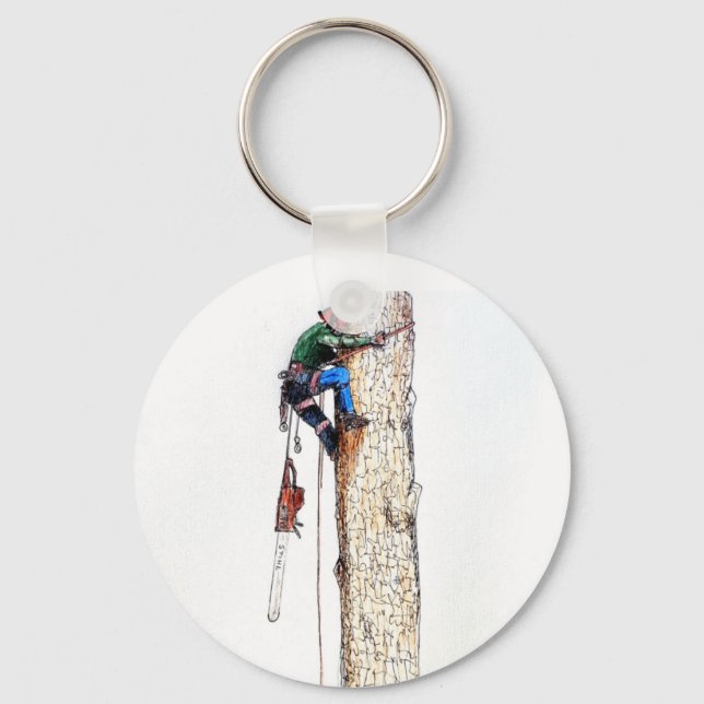 Chaveiro Cirurgião Árvore Arborista Chinsaw Key Ring (Frente)