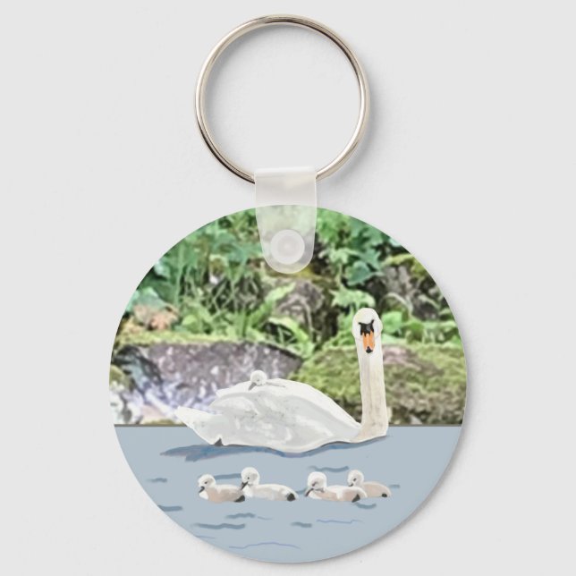 Chaveiro Cisne e Filhotes (Frente)