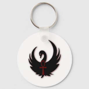 Chaveiro Cisne preta com Ankh