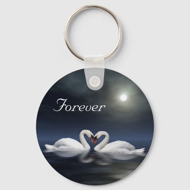 Chaveiro Cisnes adoráveis (Frente)