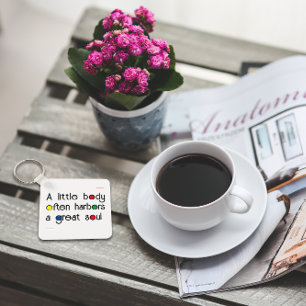 Chaveiro Citação da letra branca negra, excelente alma