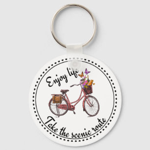 Chaveiro Citação de Bicicleta Vintage