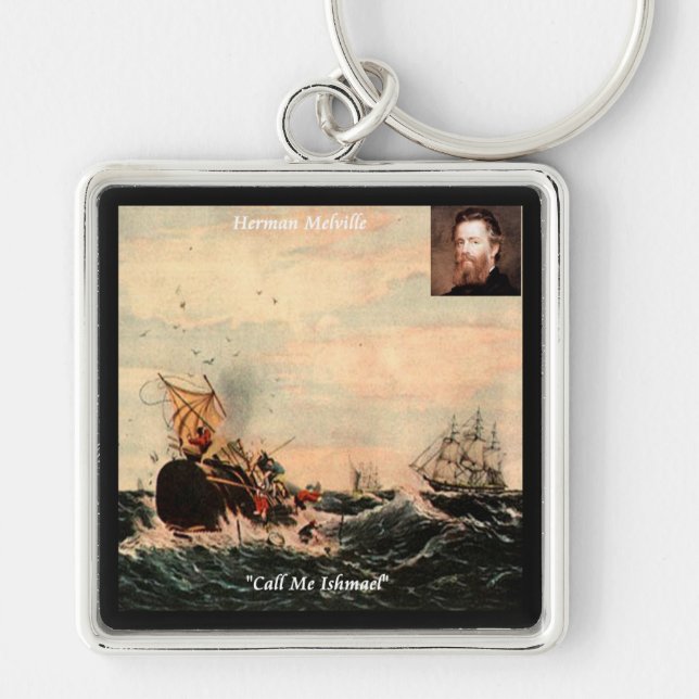 Chaveiro Citação de Herman Melville Chame-me Ismael (Frente)