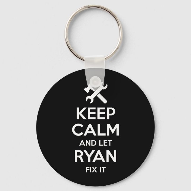 Chaveiro Citação de Ryan Fix Engraçado Aniversário Nome Per (Frente)
