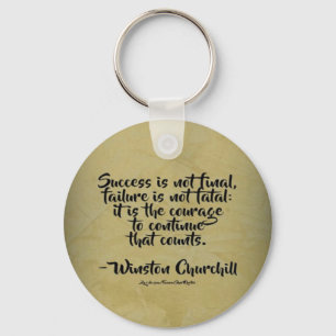 Chaveiro Citação de Winston Churchill; Sucesso