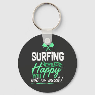 Chaveiro Citação Divertida de Surf