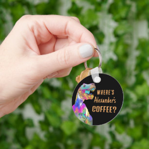 Chaveiro Citação Divertida Personalizada de Dinossauro