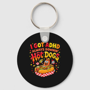 Chaveiro Citação engraçada de Adhd de cachorro-quente Tenho