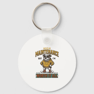 Chaveiro Citação engraçada de Bulldog Gravura Vintage T-Shi