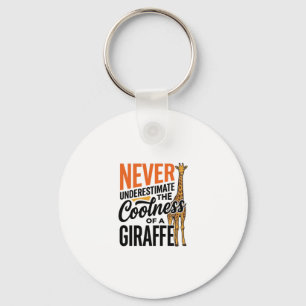 Chaveiro Citação Engraçada de Girafa Camiseta Vintage Vetor
