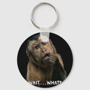 Chaveiro Citação engraçada de gíria de macaco espere o que