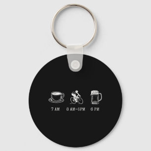 Chaveiro Citação engraçada de humor de ciclismo café passei