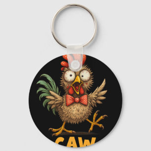 Chaveiro Citação engraçada de humor de frango F-caw-f Galo