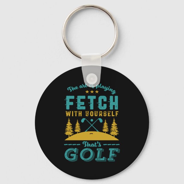 Chaveiro Citação engraçada de jogador de golfe que os golfi (Frente)