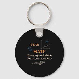 Chaveiro Citação engraçada de matemática para meninas menin