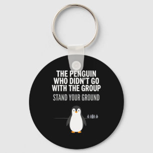 Chaveiro Citação engraçada de pinguim pensador independente