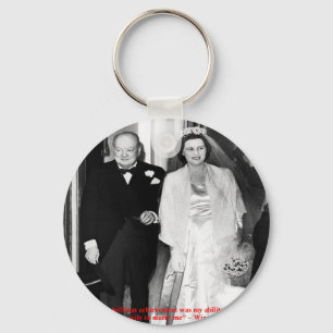 Chaveiro Citação famosa de casamento de Churchill
