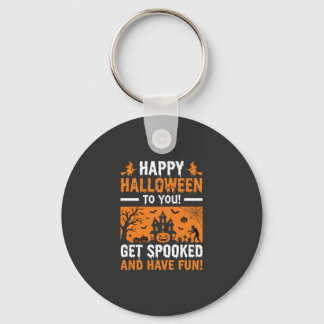 Chaveiro Citação Feliz Halloween Casa Assombrada Assustador