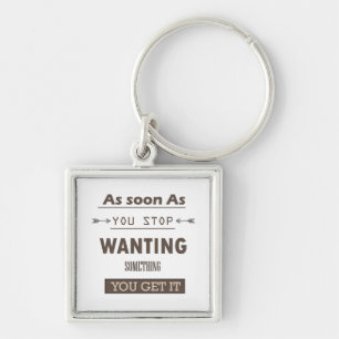 Chaveiro citação inspiradora sobre o sucesso na vida