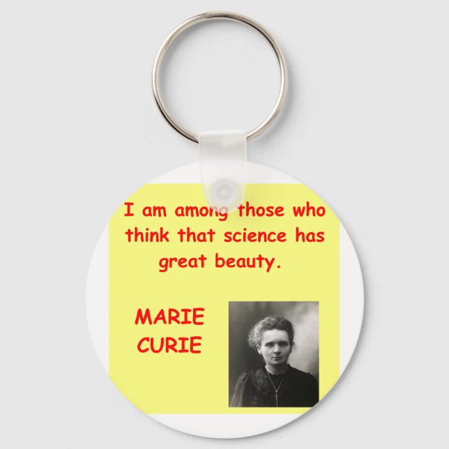 Chaveiro Citação Marie Curie (Frente)