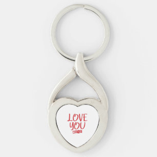 Chaveiro Citação Simples de Amor Te Amo Mais