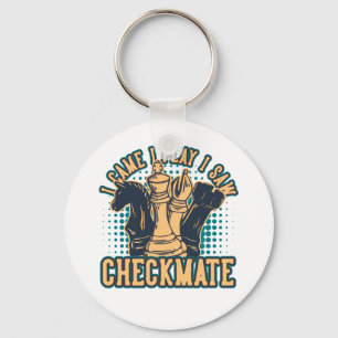 Chaveiro Citação Xadrez Vintage