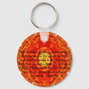 Chaveiro Citações budistas com design espiritual vibrante