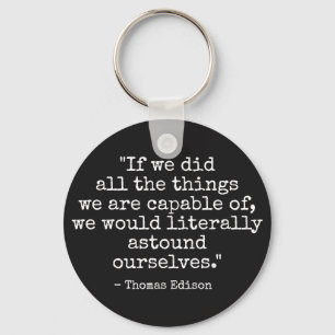 Chaveiro Citações de Thomas Edison