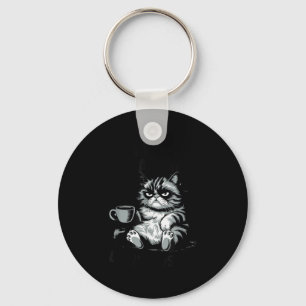 Chaveiro Citar gato engraçado aqui acordado não empurre amo