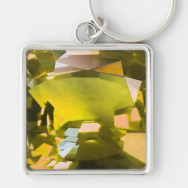 Chaveiro Citrina Gemstone Amarelo (Frente)