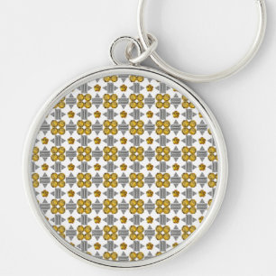 Chaveiro Citrine Diamond Gemstone Art, Amarelo