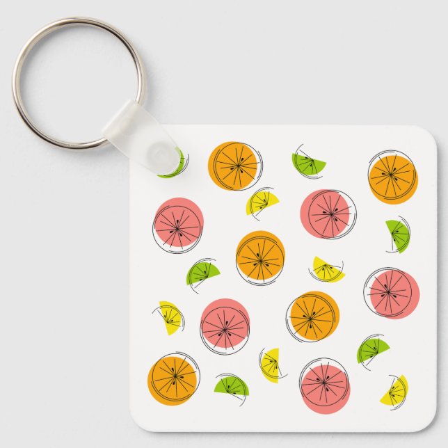 Chaveiro Citrus Multimonograma quadrado de alumínio traseir (Frente)