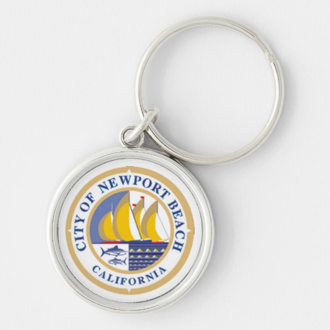 Chaveiro City Seal de Newport Beach, Califórnia (Frente)