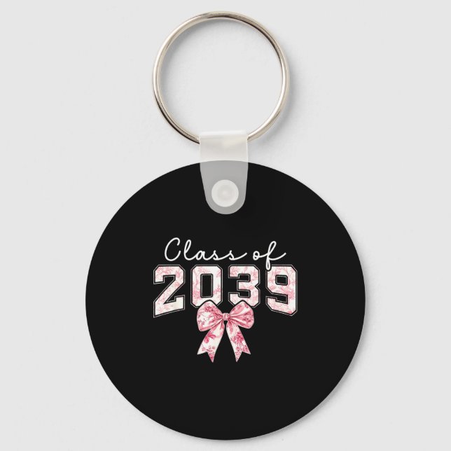 Chaveiro Cl Of 20&#  Grad Preppy Coquette Bow Girly Girl K (Frente)