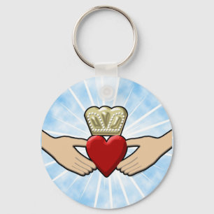Chaveiro Claddagh Graphic com Coração Vermelho