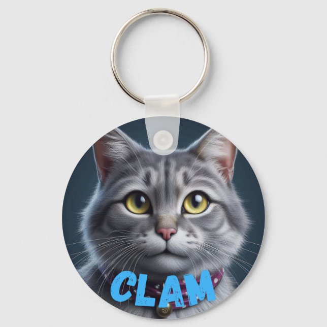Chaveiro Clam The Cat (Frente)