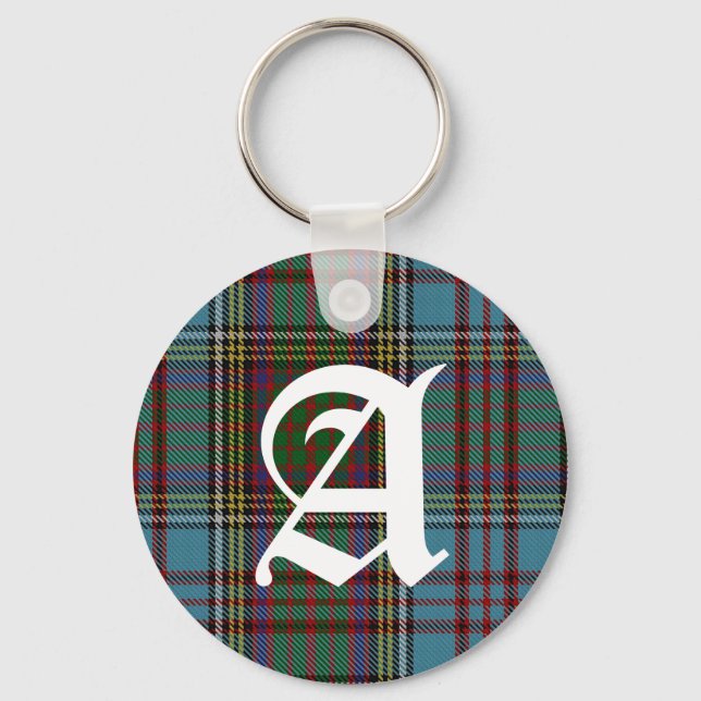 Chaveiro Clan Anderson Tartan Xadrez Monograma (Frente)